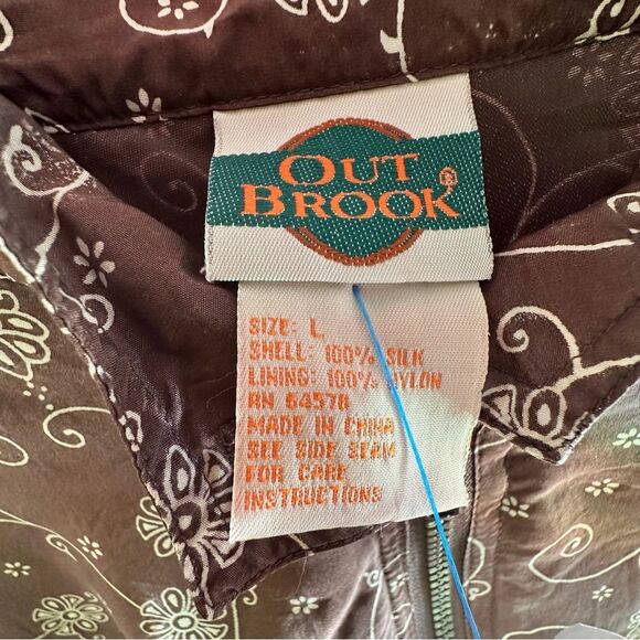 Vintage Outbrook Brown Floral Zip-Up Jacket - Picture 4 of 5